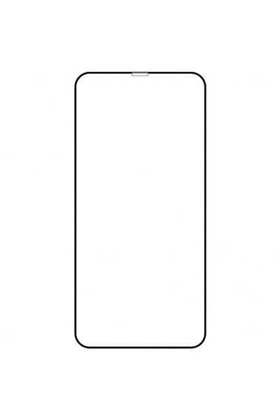 AXIO Folie de protecție a ecranului OEM pentru Apple iPhone 11 Pro Max XS Max, sticlă securizată, complet lipicioasă, 21D, neagră Axi
