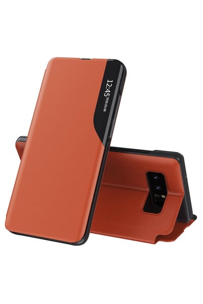 DONARIS Case compatible with Samsung Galaxy Note 8, Slim Fit Design, T135, Eco-leather, Apricot