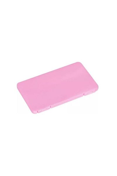 Evolium portable case for storage of face mask, plastic material, 19x11x1 cm, pink
