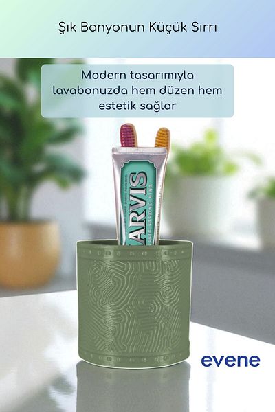 Evene Θήκη οδοντόβουρτσας Βάση οδοντόβουρτσας Βάση οδοντόβουρτσας Πράσινο χρώμα Μοντέλο 82