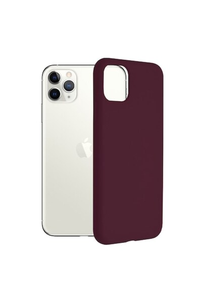 dalip iPhone 11 Pro Max Case, Techsuit Soft Edge Silicone, Plum Violet