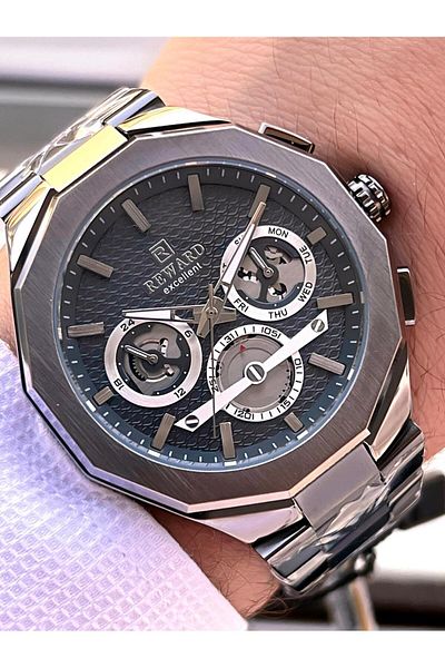Reward Steel Cord Automatic 5 Atm Water Resistant Men Wrist Watch Vs.Blkt.0514