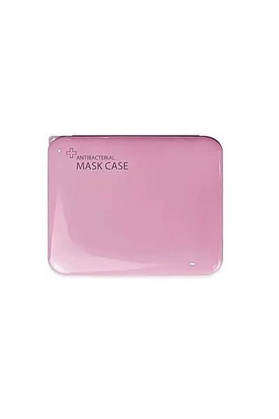 Evolium Portable Plastic Box for Storing Face Masks, Pink