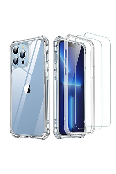 OEM Carcasă de înaltă protecție pentru iPhone 13 Pro Max + 2x Protecții de ec...