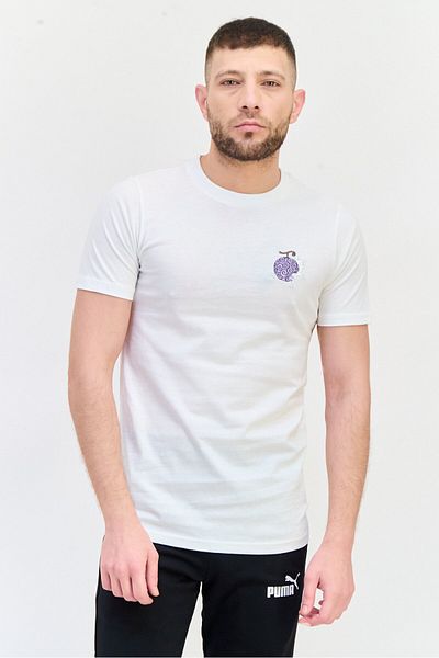 Puma x One Piece Men Sportswear Fit Short Sleeve Outdoor T-Shirt, White