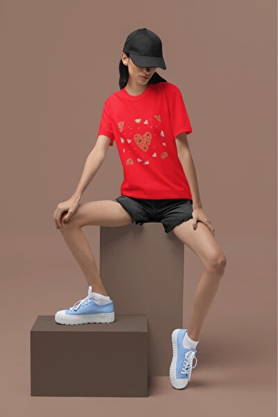 ArtYus Unisex Bărbați/Femei Heart Colorful cu imprimeu supradimensionat bumba...