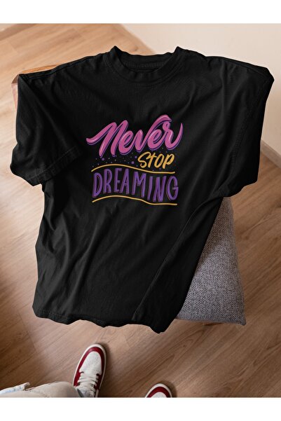 ArtYus Unisex Bărbați/Femei Never Stop Dreaming Colorat cu imprimeu supradime...