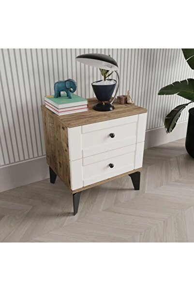 comiet Toprak 2 Çekmeceli Mdf Komodin
