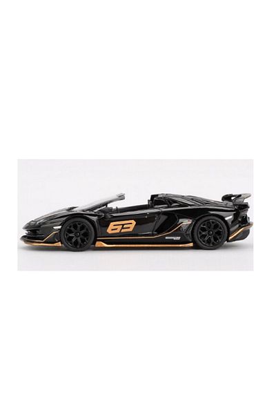 mini gt Lamborghini Aventador SVJ 63 Roadster, negru Aldebaran, MiniGT 1/64