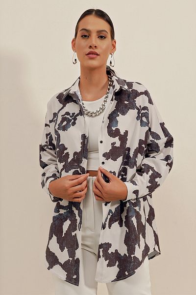 Bigdart Γυναικείο μακρύ πουκάμισο Oversize D.Black 1001