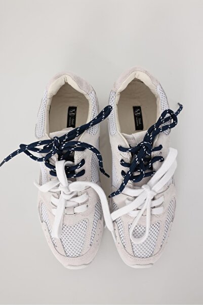 5in1Canpolat Λευκό διχτυωτό αθλητικό παπούτσια 24301