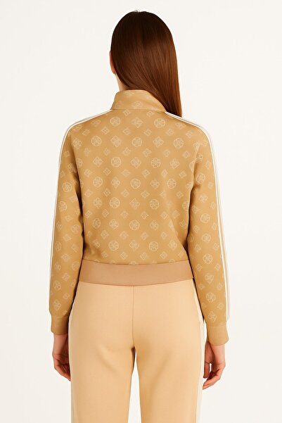 Guess Tamamı Logolu Fermuarlı Sweatshirt V5YQ07K0282