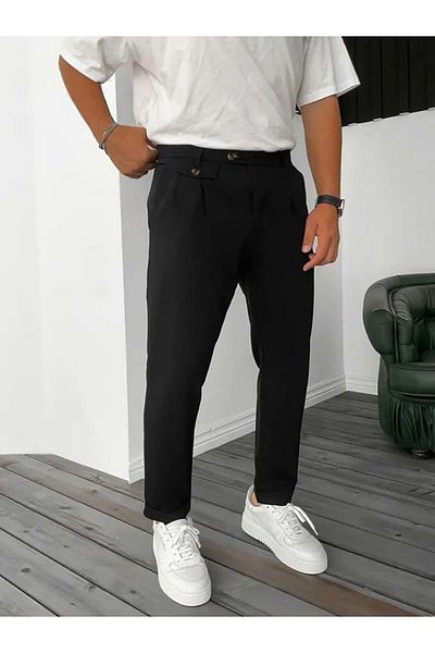 modamtn Men's Waist Buttoned Pocket Woven Trousers