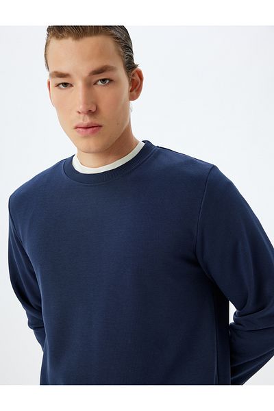 Koton Basic Sweatshirt Crew Neck Cotton