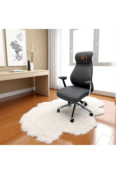 Al Saada Home Gray Adjustable Office Swivel Chair 120×65×60 cm