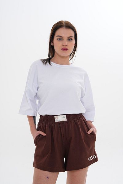 JANSO GROUP - Women's Elastic Waist Cotton Plus Size Shorts
