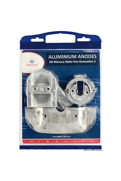 OSCULATI Kit Anozi Mercruiser Intercambiabili Osculati, Zinc, pentru Bravo III 2004-prezent, Set 6 Buc