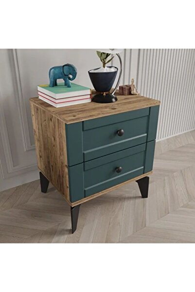 comiet Toprak 2 Çekmeceli Mdf Komodin