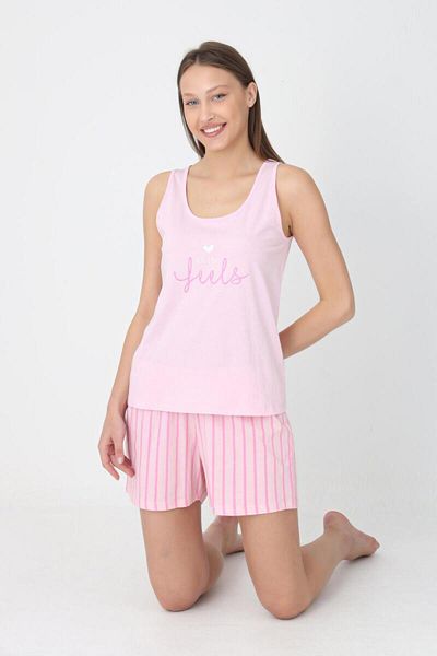 NBB 100% Cotton Women's Pink Strap Tank Top Shorts Set