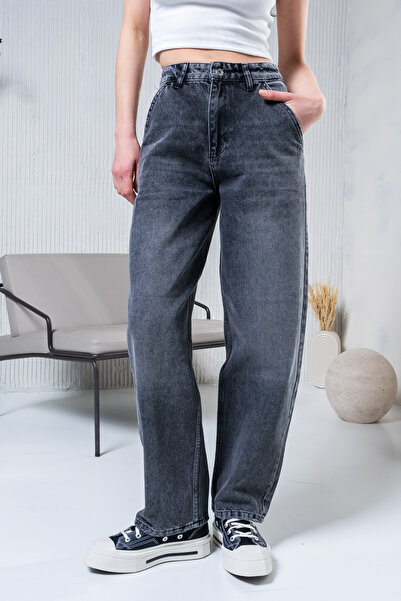 Denim Republic Women's Gray High Waist Skater Jeans