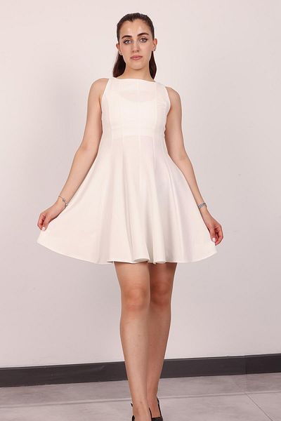 Hazel Women's White Sleeveless Mini Dress