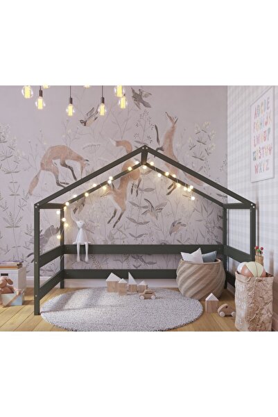 YappyKids Wooden children's playhouse, 169x89x135 cm, FSC certified wood, Scandinavian style, Green,