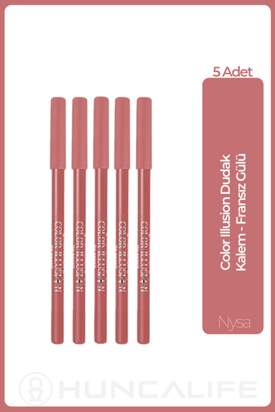 Huncalife Color Illusion Lip Liner French Rose - 5 Pieces