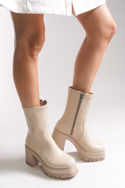 Riccon Ghete de damă Voranethis 0012635 piele bej