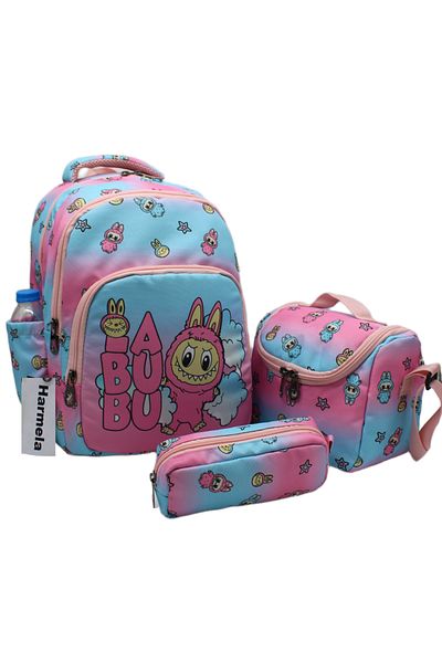 Harmela First School Character Patterned 3-Piece Set Girls' First School Bag 8788