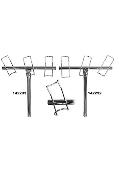 GFN Suport pentru lansetă cu trei secțiuni, înclinare stânga, oțel inoxidabil AISI 316, 442x425 mm