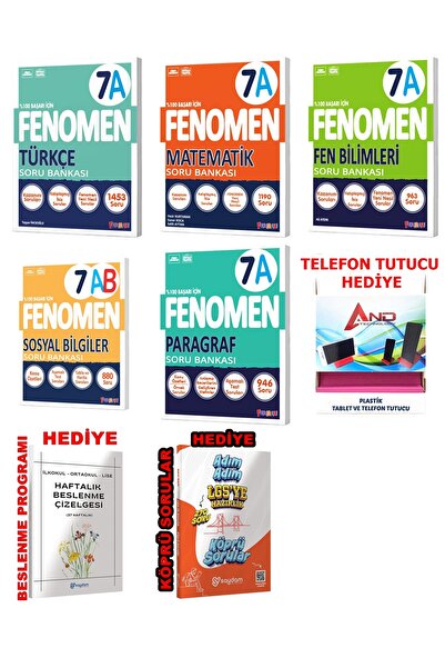 Fenomen Yayıncılık FENOMEN 7. Sınıf Çözümlü Soru Bankası Seti A Serisi + 3 Ad...
