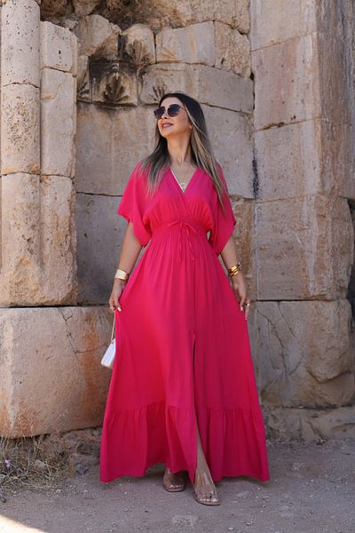 bytugcekaya Rochie roz cu talie elastică