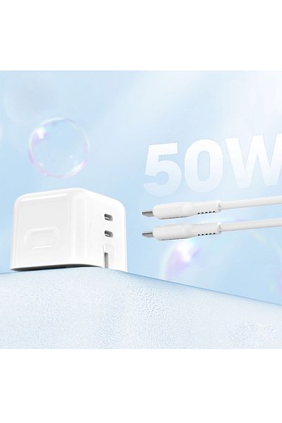 world accessories 50W PD 2-Port Foldable Wall Plug