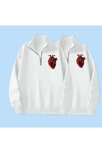 Harajuku Style Ecru, 3 fire, cu jumătate de fermoar, guler înalt, special pen...