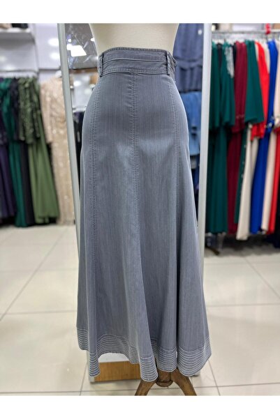 Doque 52008 BELİ MANŞETLİ PARÇALI KLOŞ KOT ETEK #03-25#