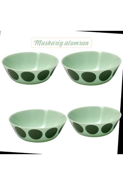 IKEA Plate, light green, 25 cm, 4 pieces