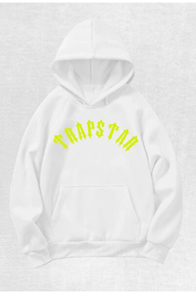 Harajuku Style Hanorac unisex cu imprimeu White Trap, croială oversize/confor...