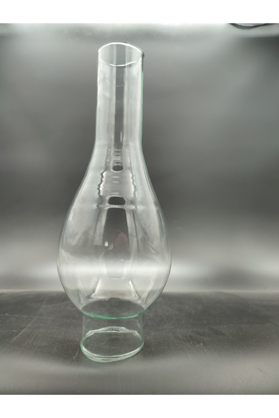 KUĞULU (15.NUMARA) BÜYÜK GAZ LAMBASI CAMI.TAM ŞEFFAF RENKTE (Yuva çapı:5.00cm-h:23.50cm)