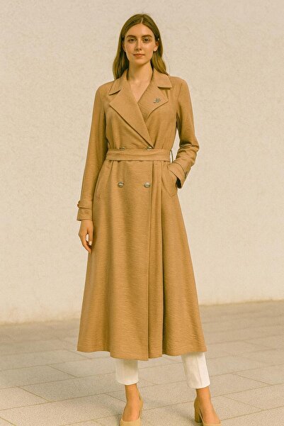 PERFECT 25223 ÖNÜ DÜĞMELİ KOLU DÜĞME VE KAT DETAYLI ÖNÜ CEPLİ BELİ BAĞLAMALI ...