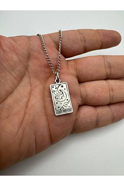Yuchicly قلادة على شكل بطاقة التارو القمرية - إكسسوار روحاني للنساء والرجال م...