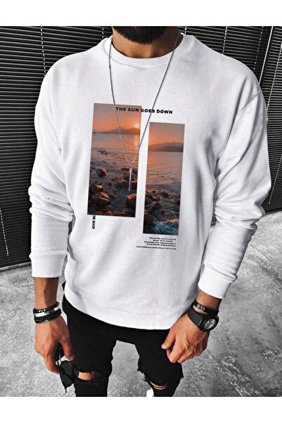 Harajuku Style Λευκό με στάμπα, oversized unisex