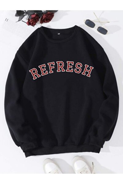 Harajuku Style Μαύρο με στάμπα Oversize Unisex Χοντρό Χειμερινό