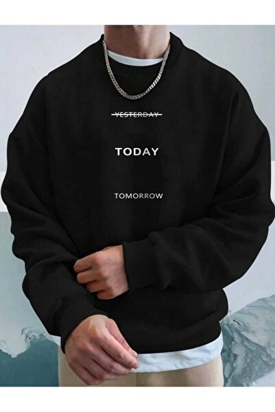 Harajuku Style Μαύρο με στάμπα, oversized unisex