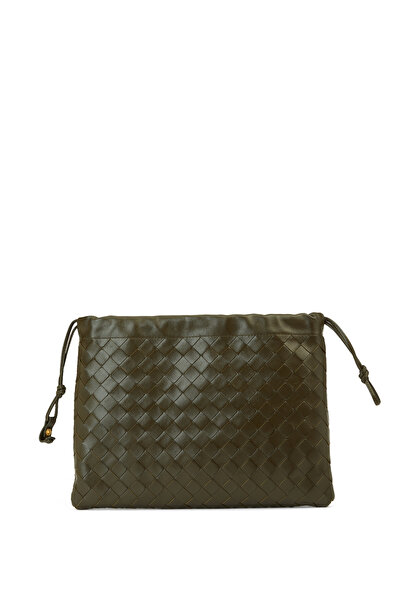 Bottega Veneta Dustbag Haki Kadın Deri El Portföyü
