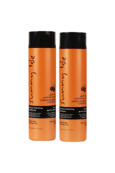 Sunny Isle مجموعة شامبو وبلسم الإصلاح المكثف بزيت الخروع الأسود الجامايكي