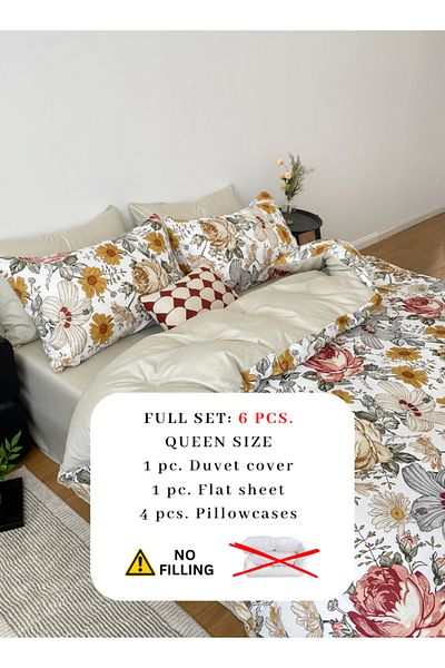 LUNA HOME Queen size, 6-piece stunning garden set in a delightful shade of green 200x230cm.