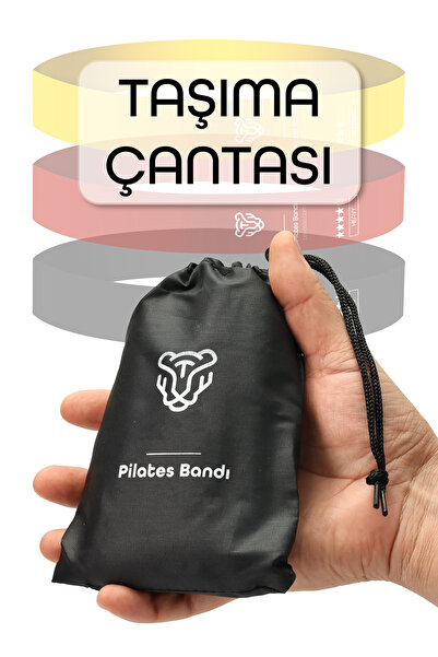 Soft Kare Set de 3 benzi de rezistență Pilates – Bandă de rezistență mixtă pentru squat și exerciții cu capăt închis