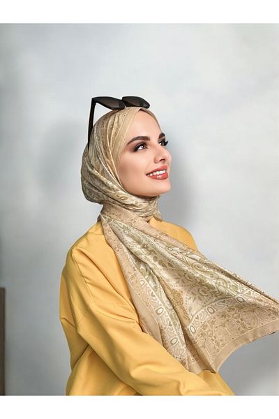cs camellia scarf Vela Pattern Soft Shawl - Butter Yellow