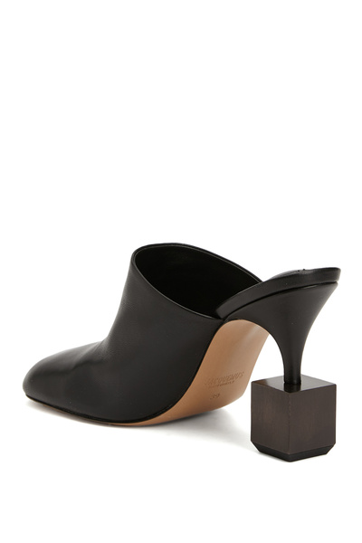 JACQUEMUS The Bisou Siyah Kadın Deri Terlik