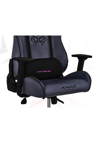 XMAX / Rio Plus Balerion Terletmez Kadife Kumaş Antrasit Gaming Oyuncu Koltuğu / 120 Kg Taşır